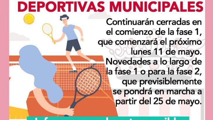 Las instalaciones deportivas municipales de Buñol continuarán cerradas tras el comienzo de la fase 1 de la desescalada