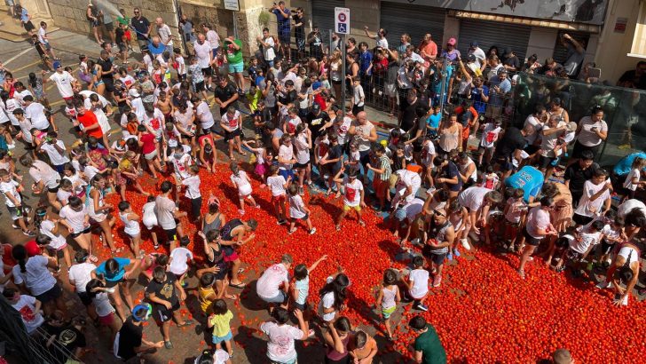La Tomatina infantil desata la locura entre los más pequeños en Buñol (imágenes)