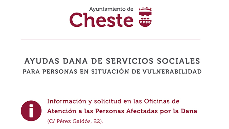 Se abre el plazo de solicitud de las Ayudas DANA de Servicios Sociales ...
