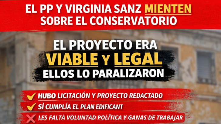 El PSOE de Buñol acusa al PP de “mentir” sobre el Conservatorio y defiende la viabilidad del proyecto